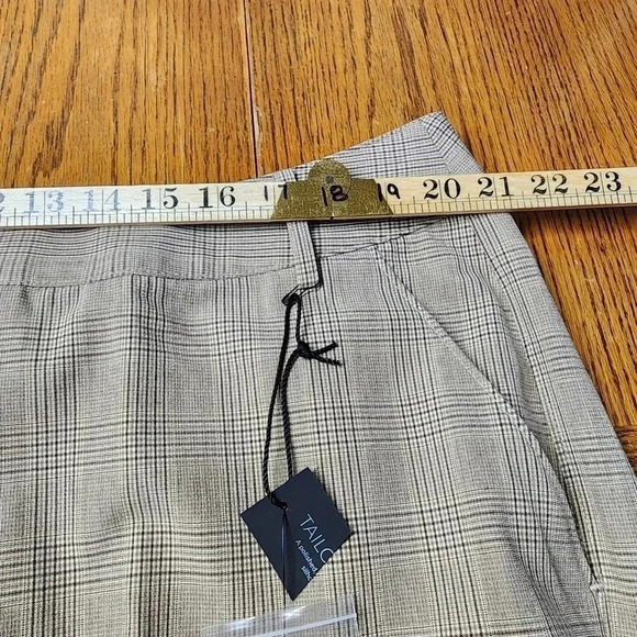 NWT Lane Bryant The Lena Moderately Curvy Fit Plus Size 22R Trouser Tan Plaid - Picture 3 of 9